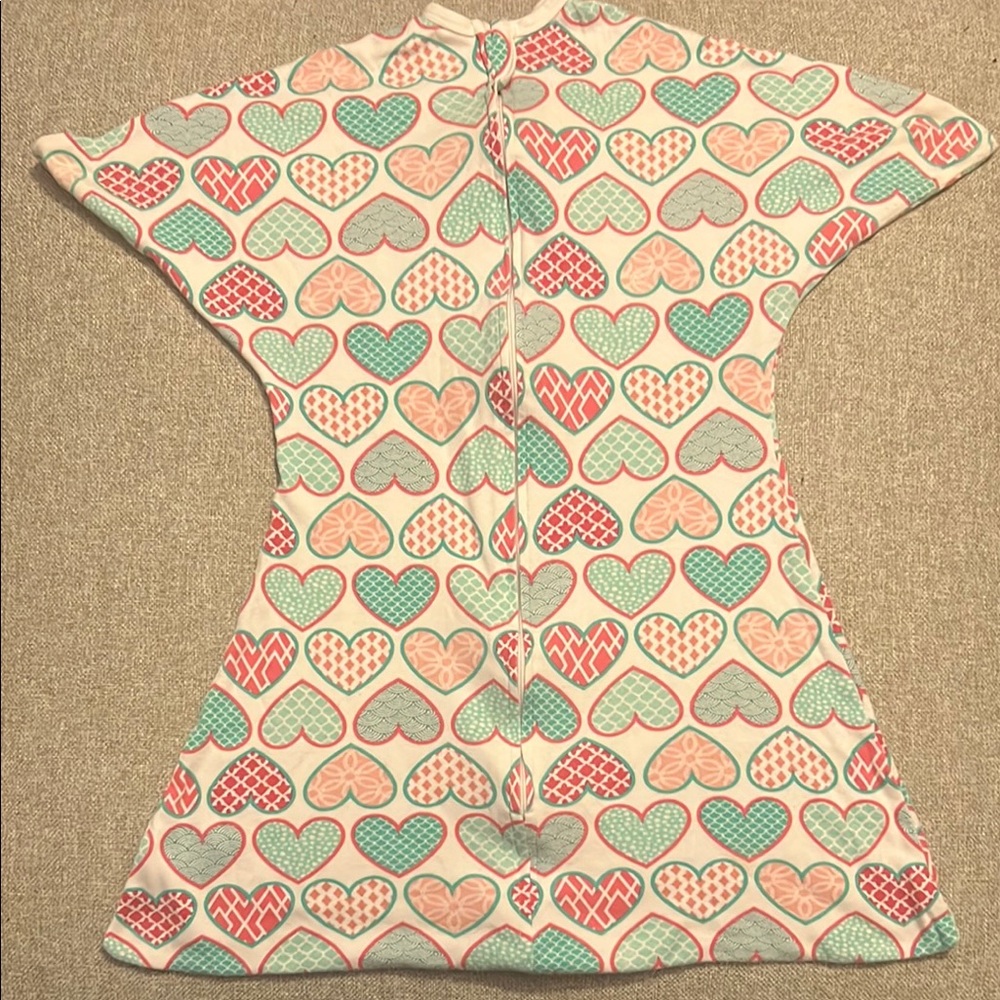 Heart Patterned zipadee-zip sleep sack